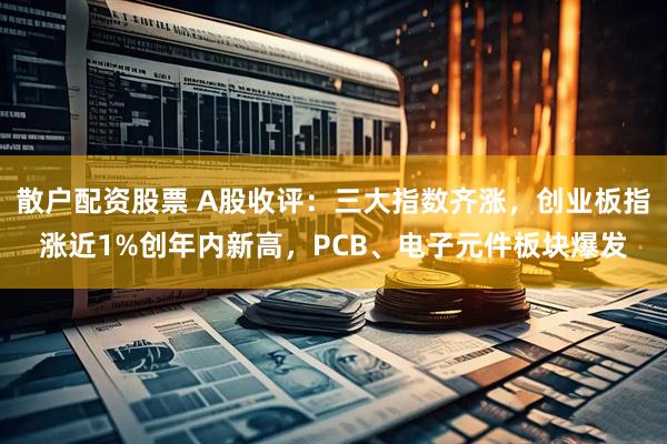 散户配资股票 A股收评：三大指数齐涨，创业板指涨近1%创年内新高，PCB、电子元件板块爆发